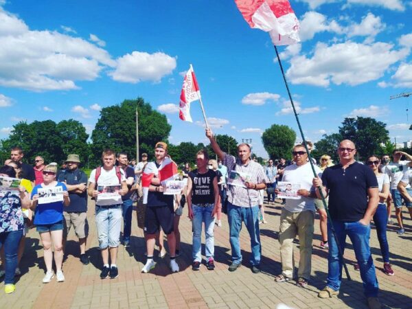 Свободу политзаключённым! Мы за выборы с выбором!Народная Грамада на пикете кандидата в президенты С…